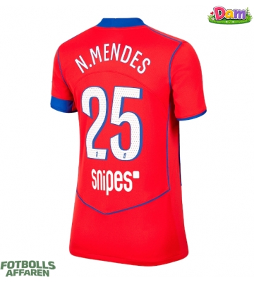 Paris Saint-Germain Nuno Mendes #25 Tredje Tröja Kvinnor 2025-26 Kortärmad